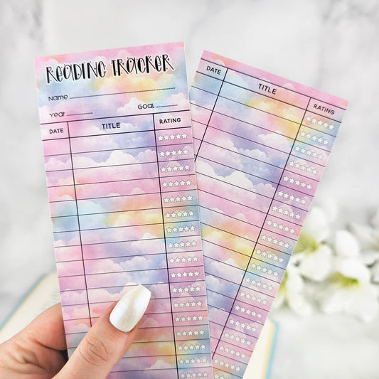 Pastel Reading Tracker Bookmark