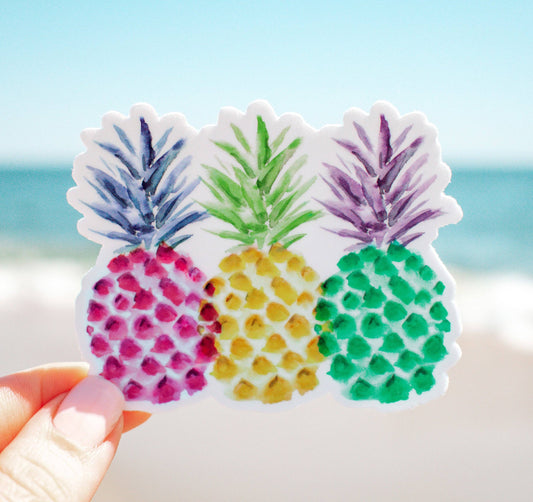 Bright Pineapples Vinyl Sticker