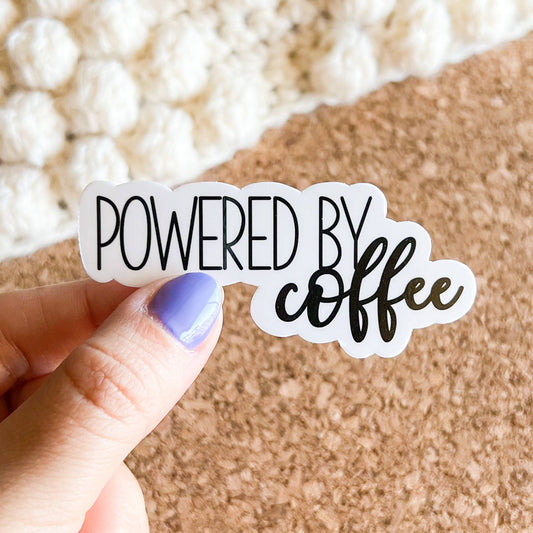 Powered By Coffee Vinyl Sticker