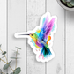 Hummingbird Watercolor Vinyl Sticker