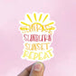 Sunrise Sunburn Sunset Repeat Vinyl Sticker