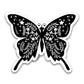 Black Vine Butterfly Vinyl Sticker