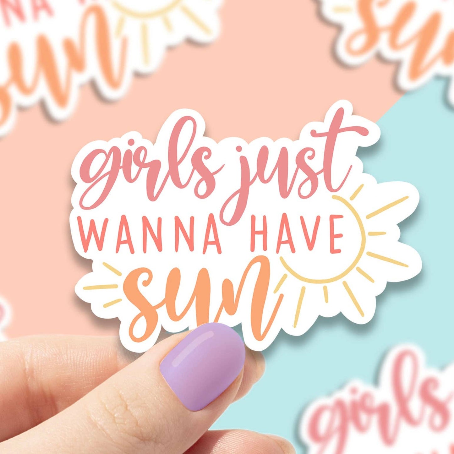 Girls Just Wanna Have Sun Vinyl Sticker