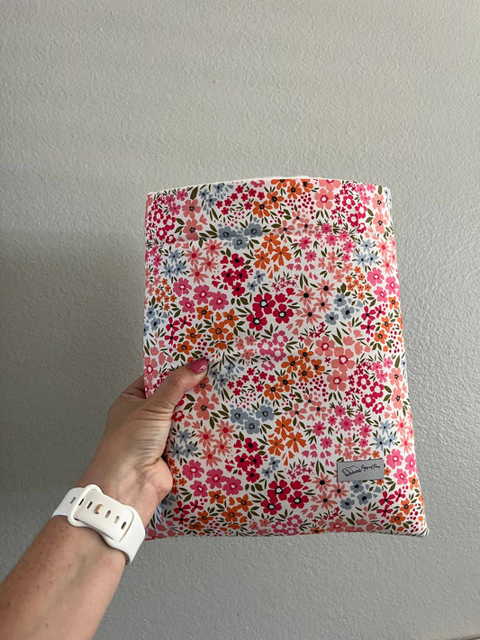 Ditsy Pink Floral Book Sleeve