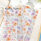 Floral Reading Tracker Bookmark