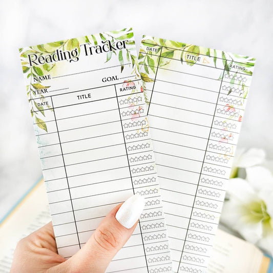 Greenery Reading Tracker Bookmark